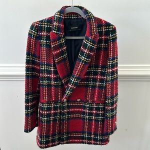 Zara plaid Tweed Jacket in a small